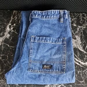 Relaxed Blue Stonewashed Jeans